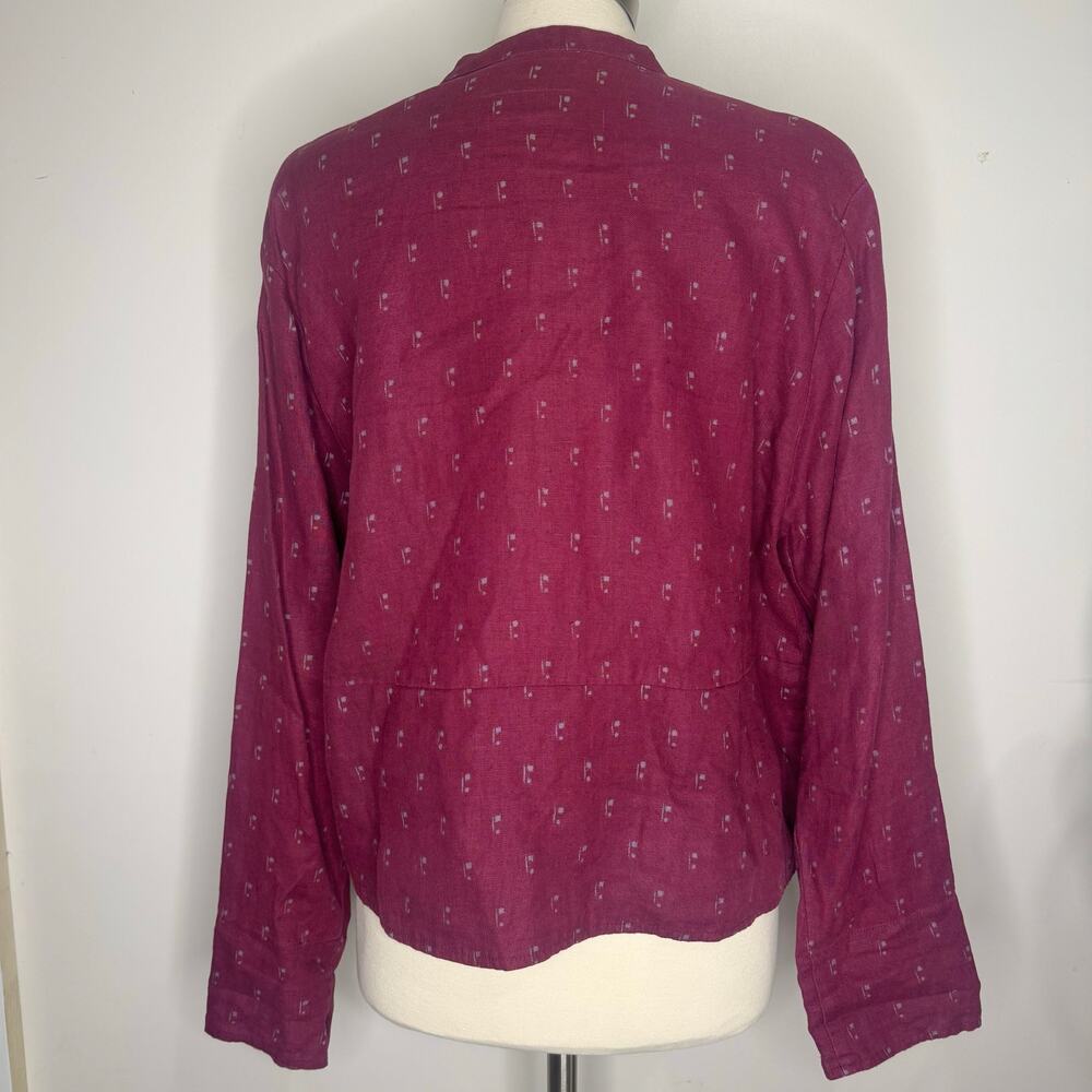 Flax 100% Linen Oversized Langenlook Button-Down … - image 3